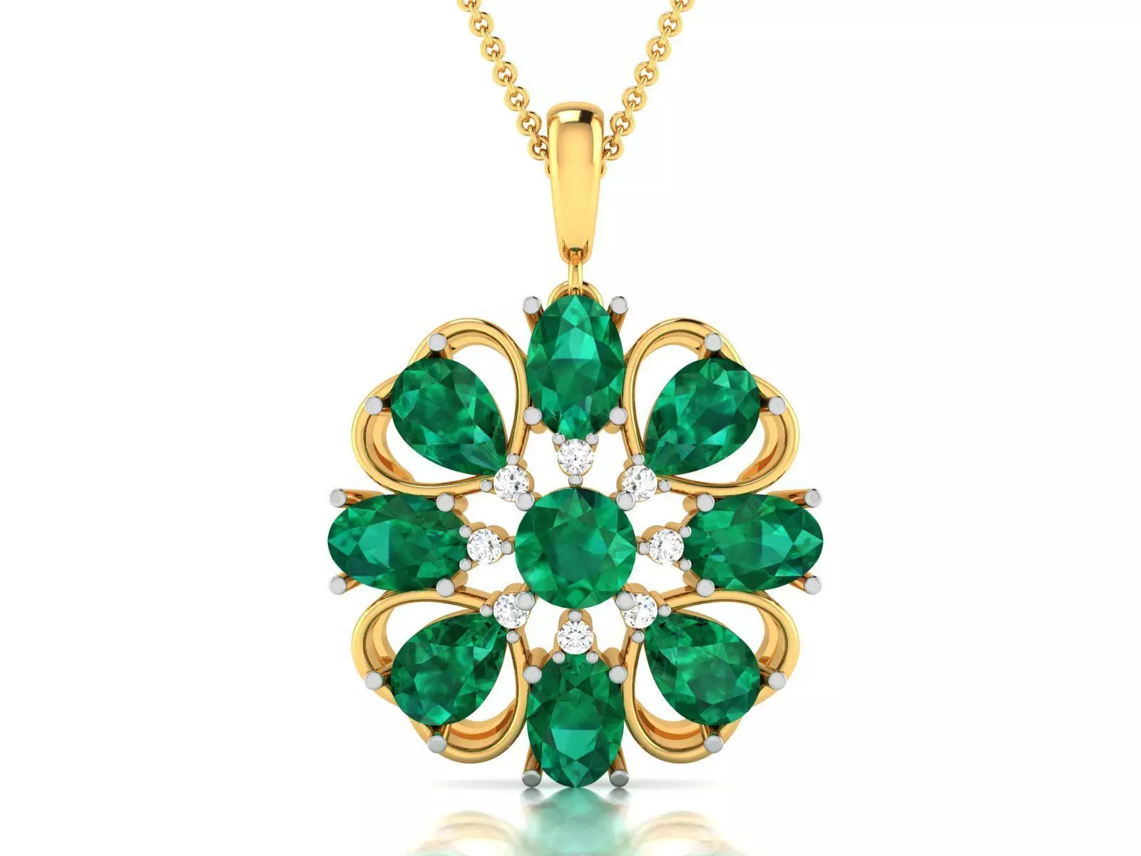 Women Pear Stone Pendant 3DM STL OBJ FBX Render Details 3D print model_0