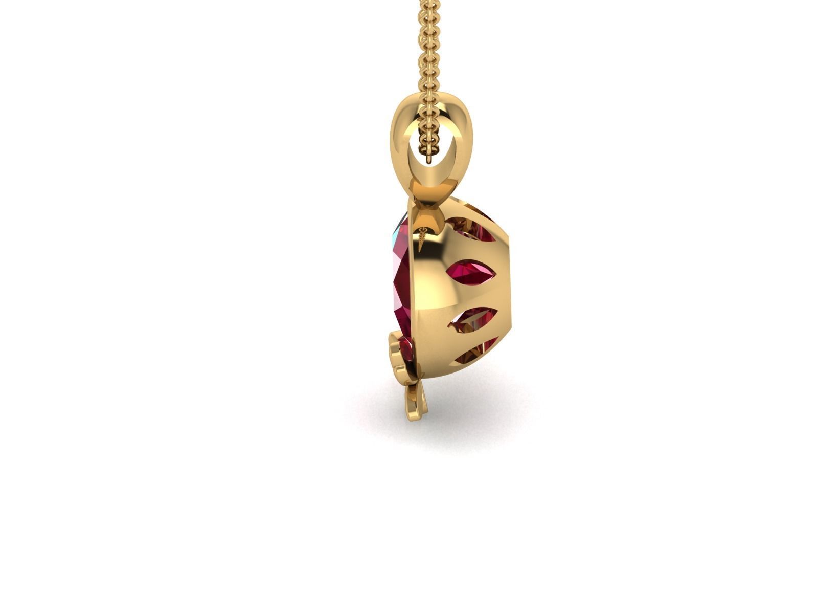 Women Pendant 3DM STL OBJ FBX Render Details 3D print model_5