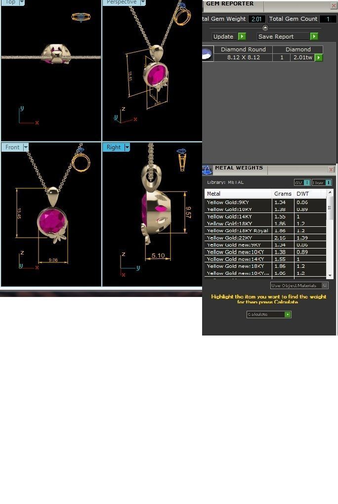 Women Pendant 3DM STL OBJ FBX Render Details 3D print model_6