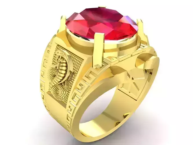 fengshui lucky men ring with croba 3368 3D print model