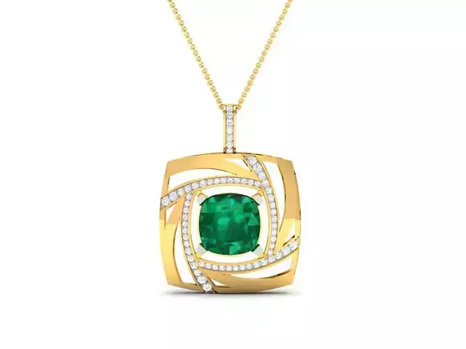 Women Cussion Stone Pendant 3DM STL OBJ FBX Render Details 3D print model