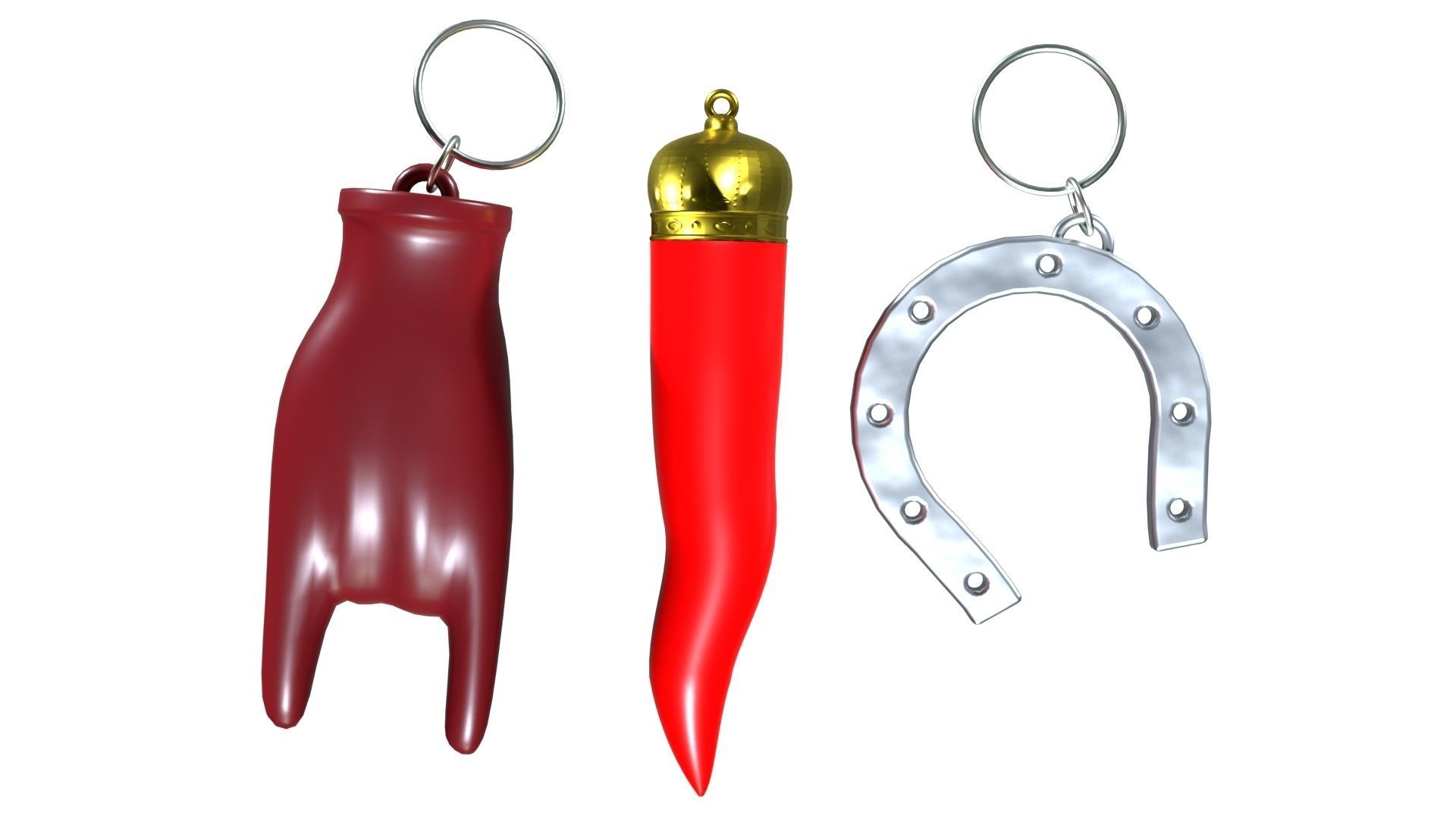 Lucky charms amulets 3D model_2