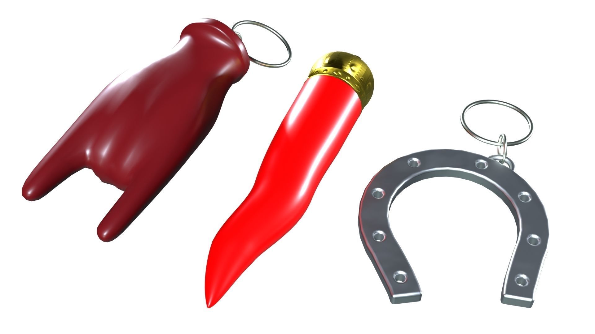 Lucky charms amulets 3D model_1