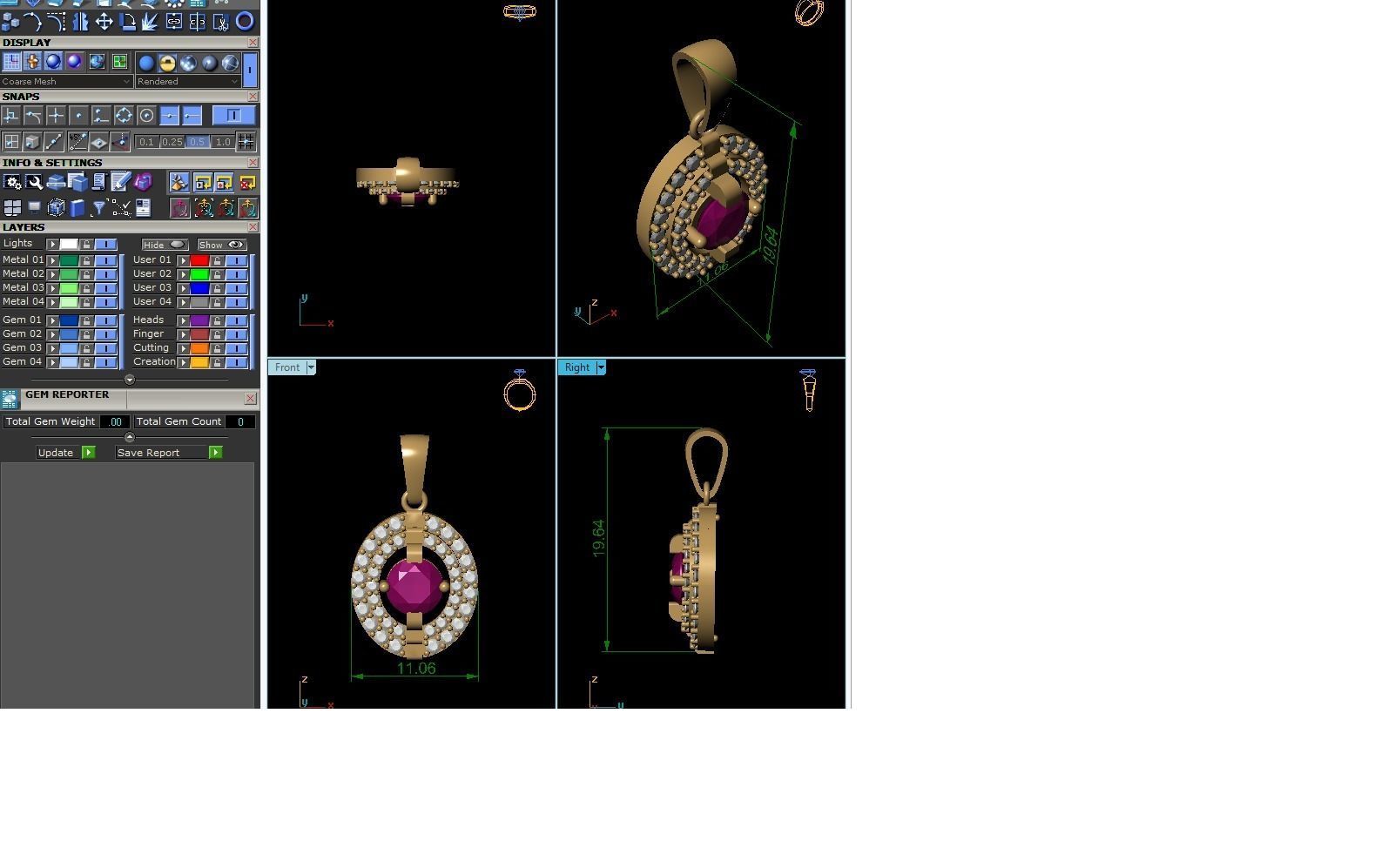 Women Pendant 3DM STL OBJ FBX Render Details 3D print model_7