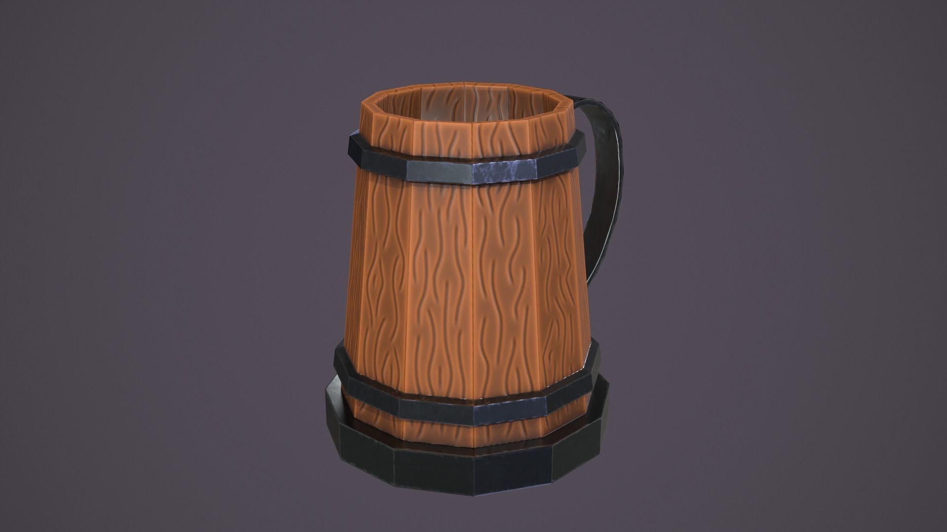Medieval mug Low-poly 3D model_1