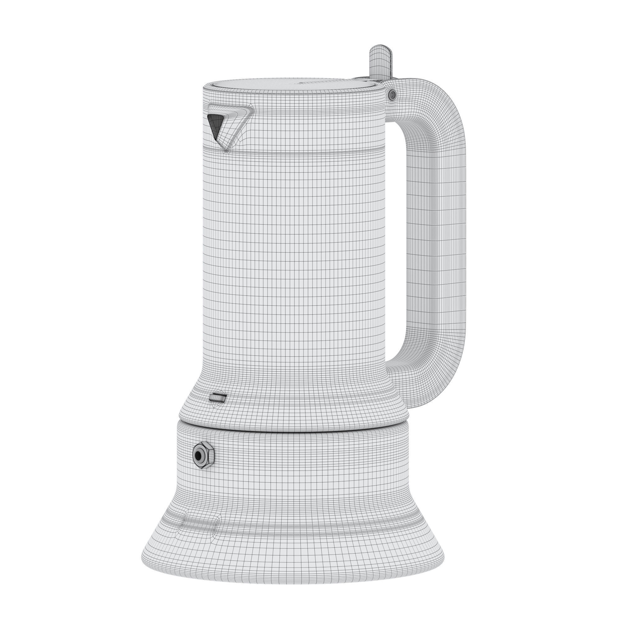 Alessi 9090 Espresso Coffee Maker 3D model_4