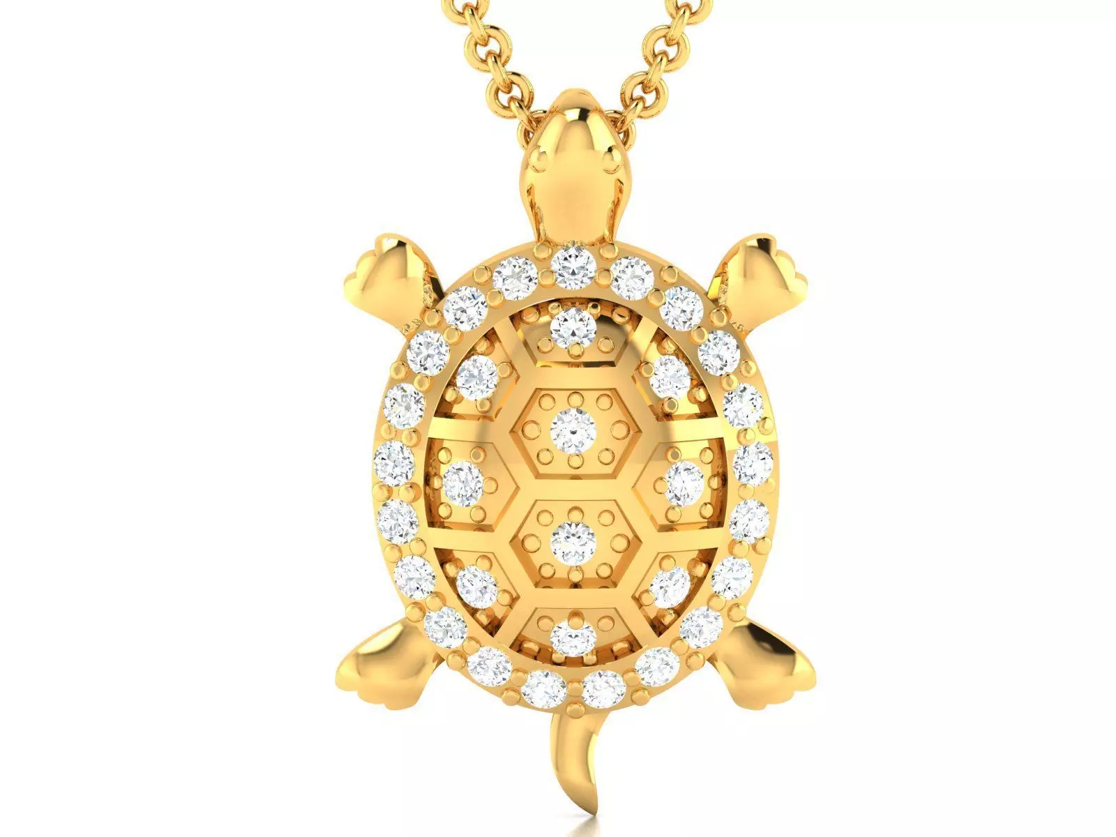 Tortoise Pendant 3DM STL OBJ FBX Render Details 3D print model_0