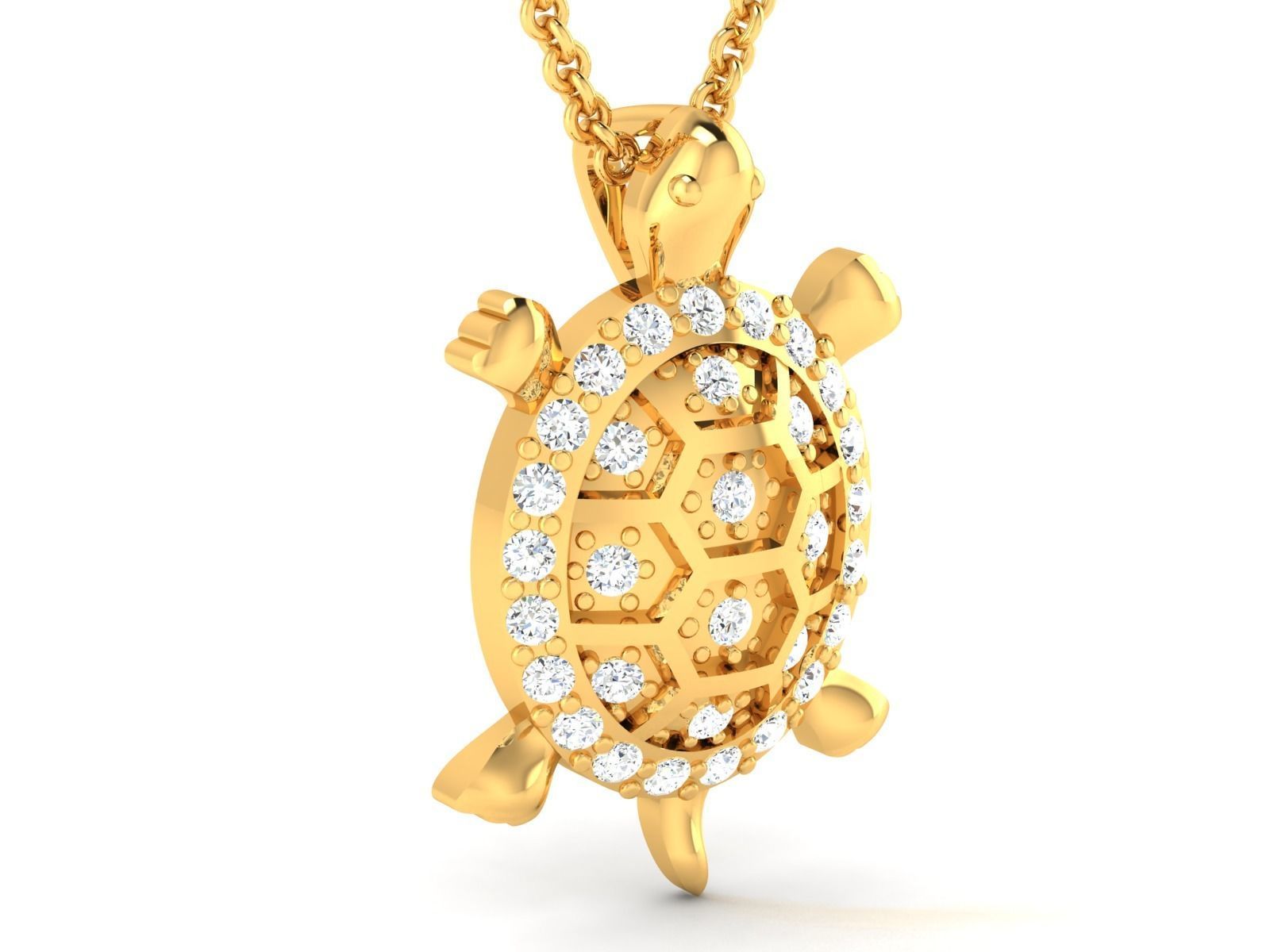Tortoise Pendant 3DM STL OBJ FBX Render Details 3D print model_9