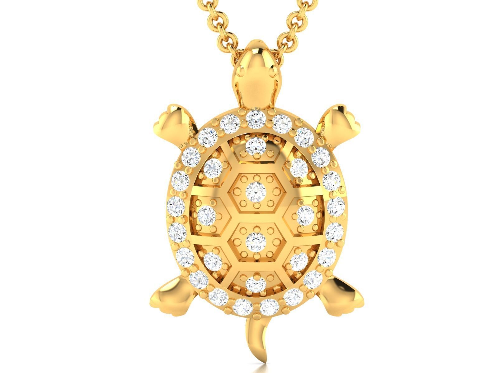 Tortoise Pendant 3DM STL OBJ FBX Render Details 3D print model_10