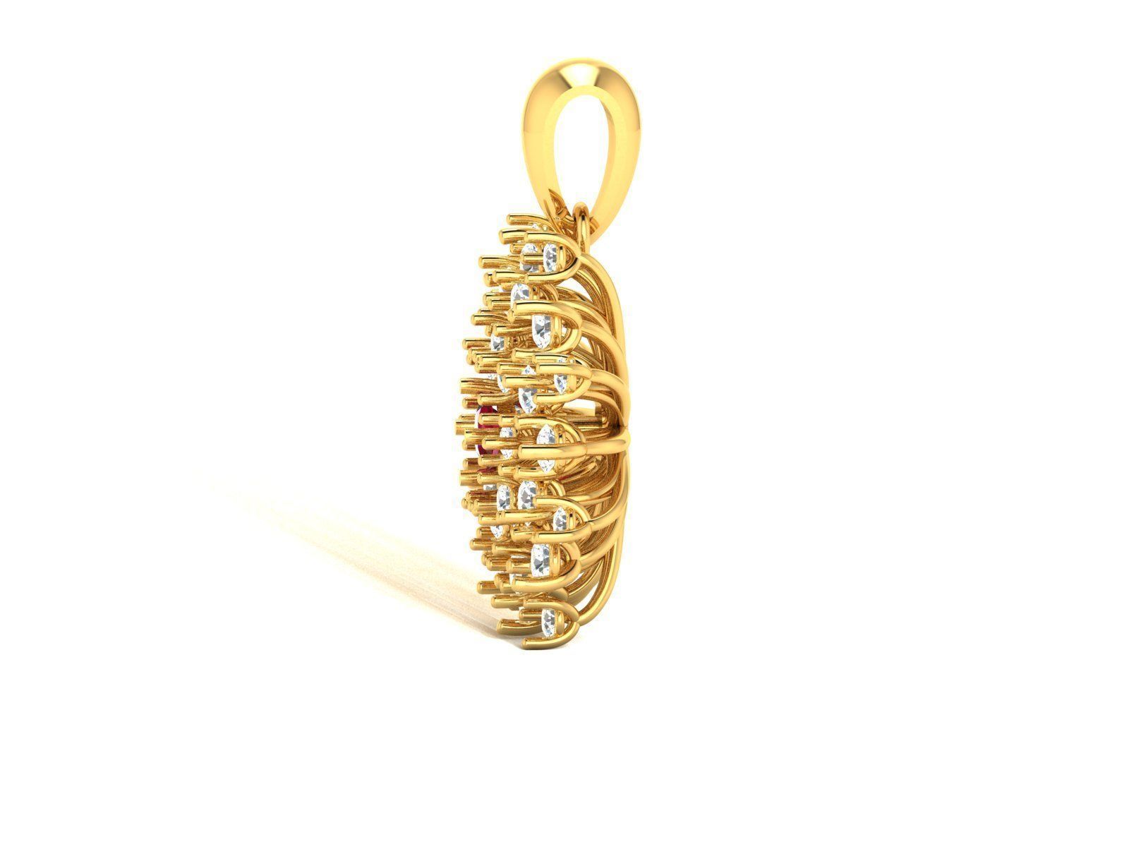 Women Pendant 3DM STL OBJ FBX Render Details 3D print model_4