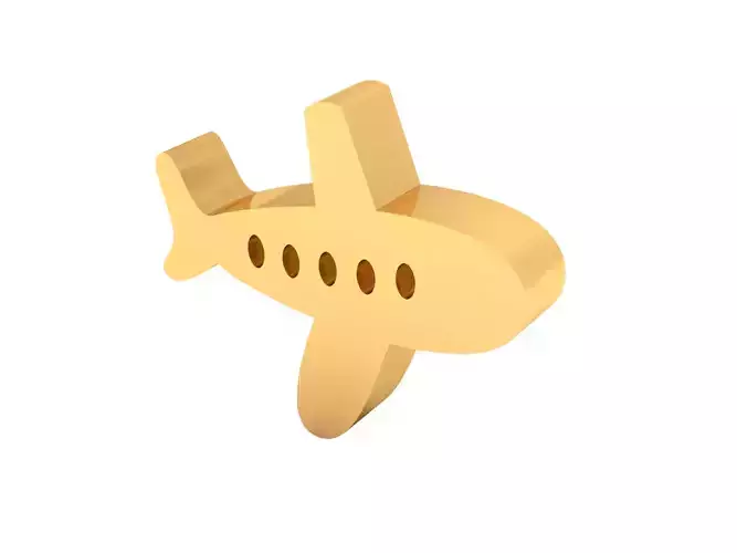 Aeroplan Pendant 3DM STL OBJ FBX Render Details 3D print model