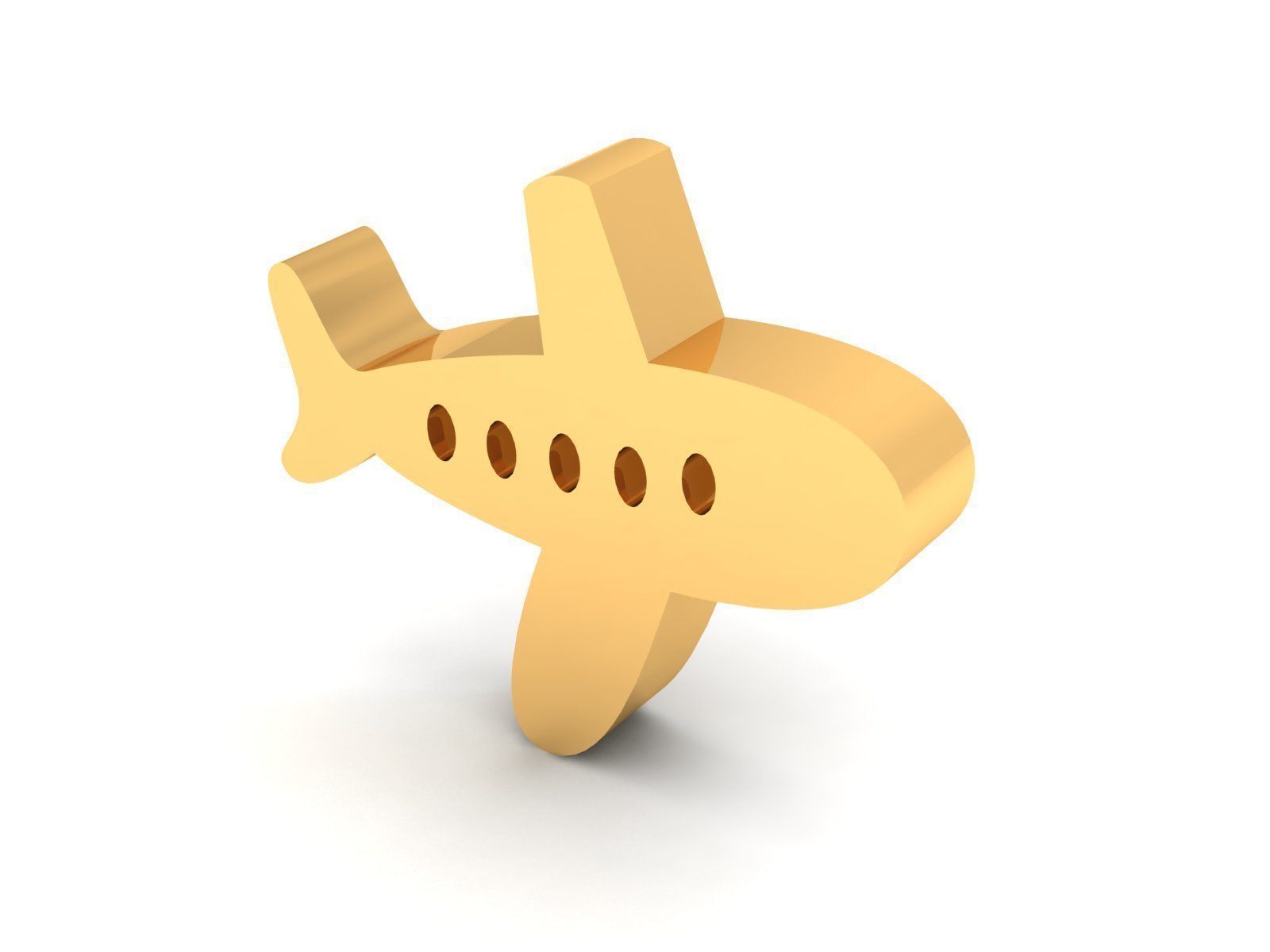 Aeroplan Pendant 3DM STL OBJ FBX Render Details 3D print model_1
