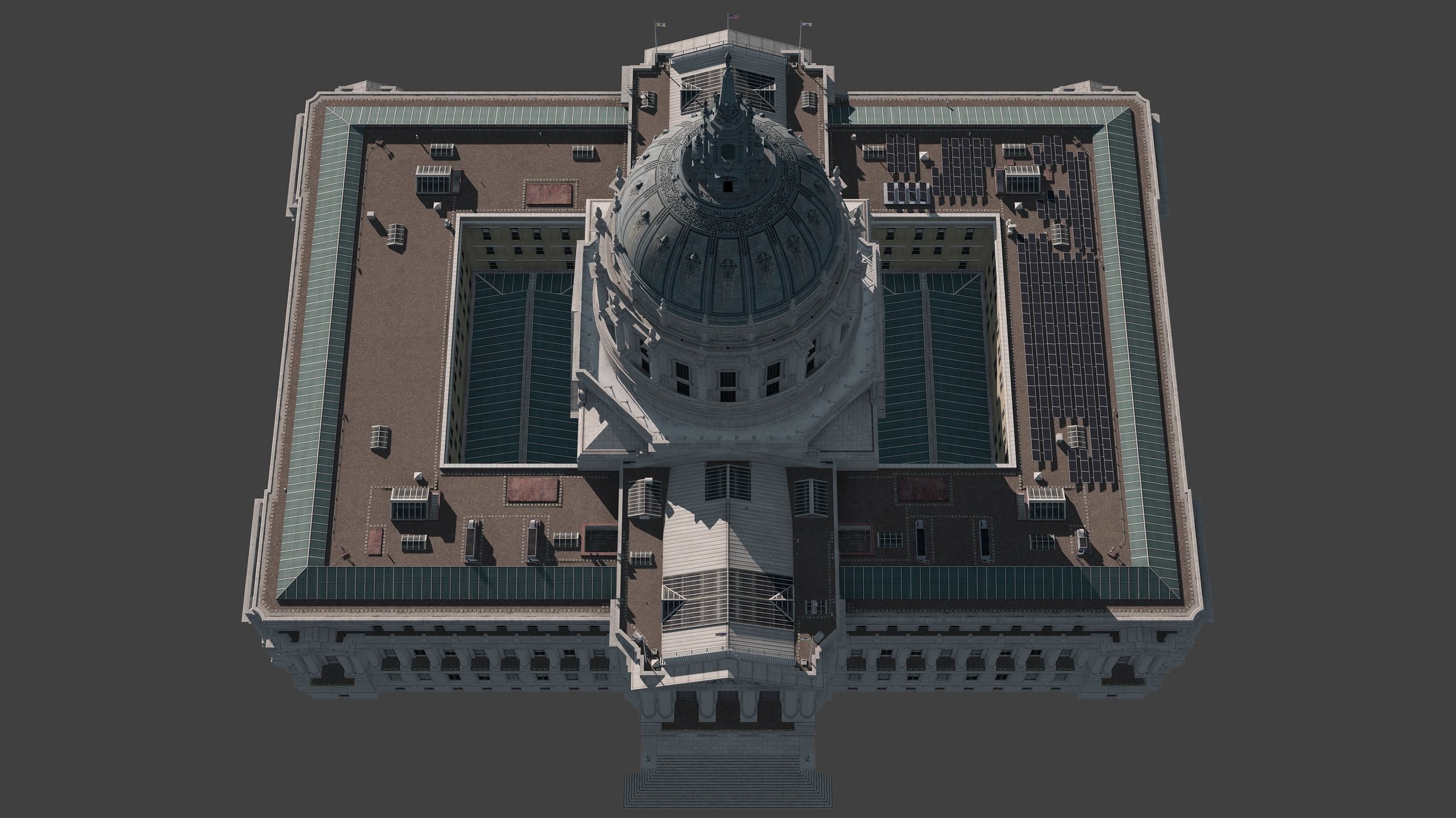 San Francisco City Hall Low-poly 3D model_11