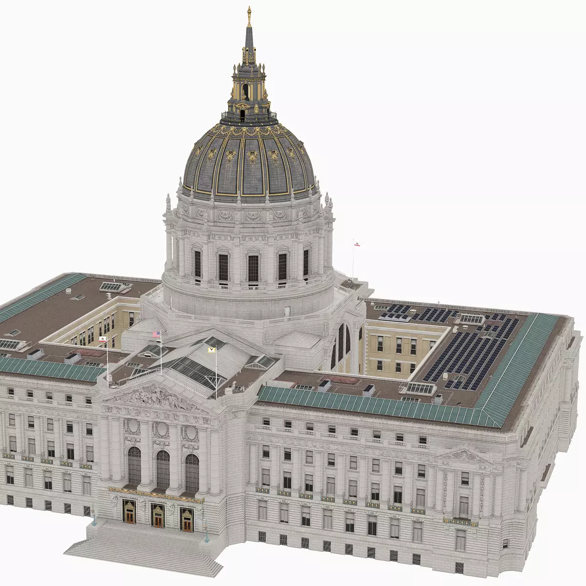 San Francisco City Hall Low-poly 3D model_0