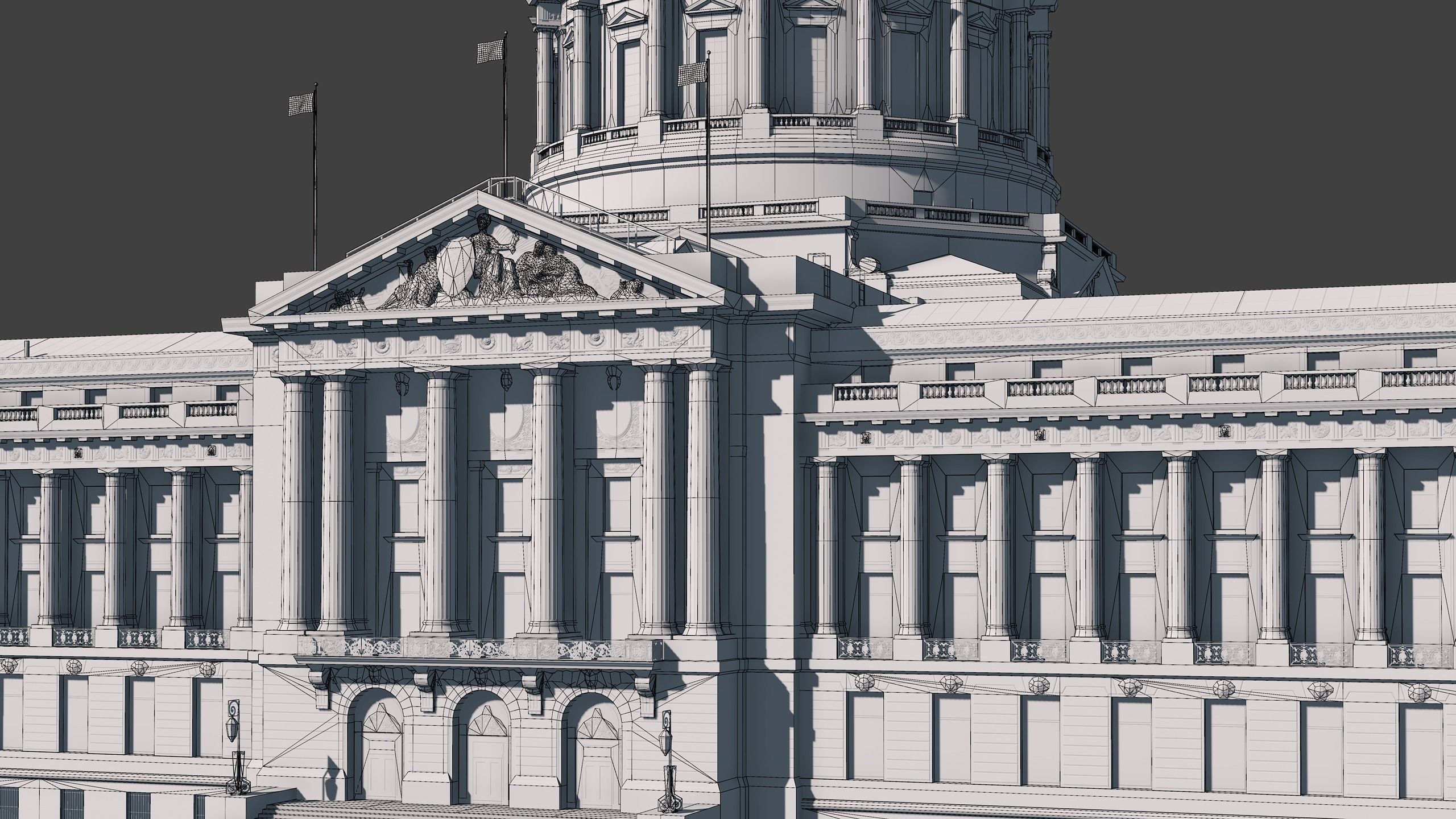 San Francisco City Hall Low-poly 3D model_17