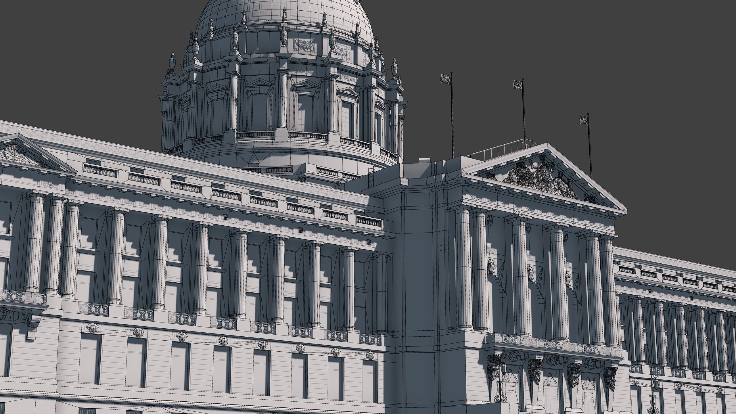 San Francisco City Hall Low-poly 3D model_15