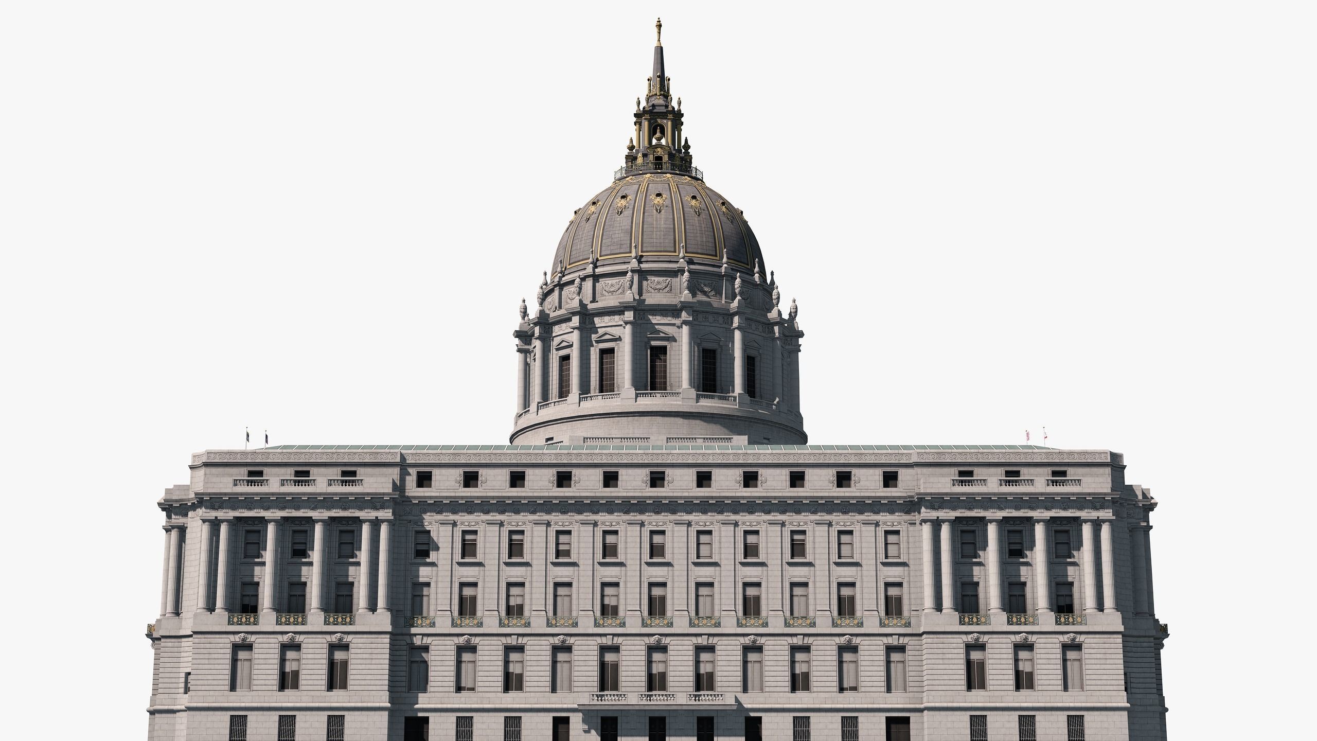 San Francisco City Hall Low-poly 3D model_12