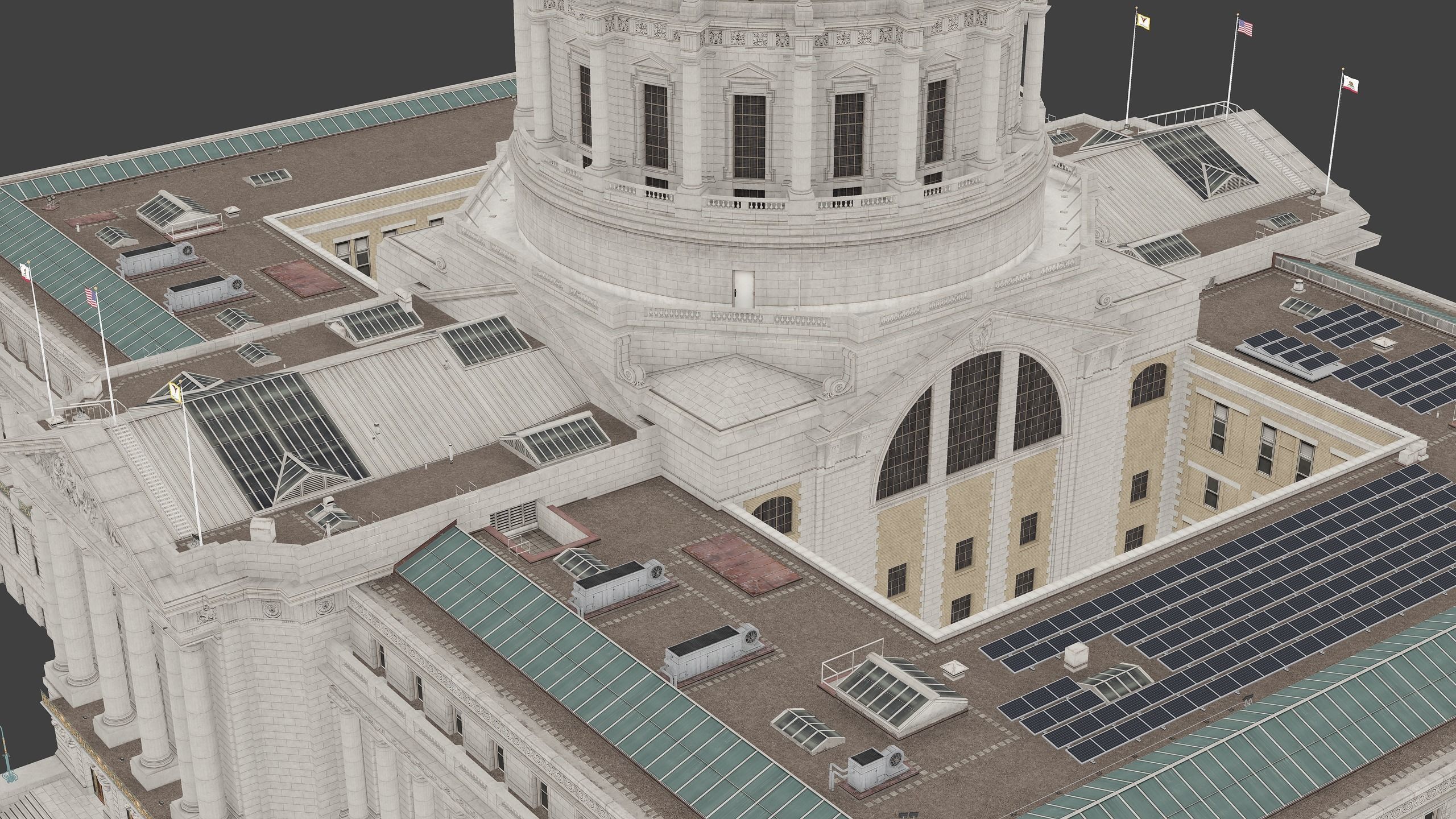 San Francisco City Hall Low-poly 3D model_7