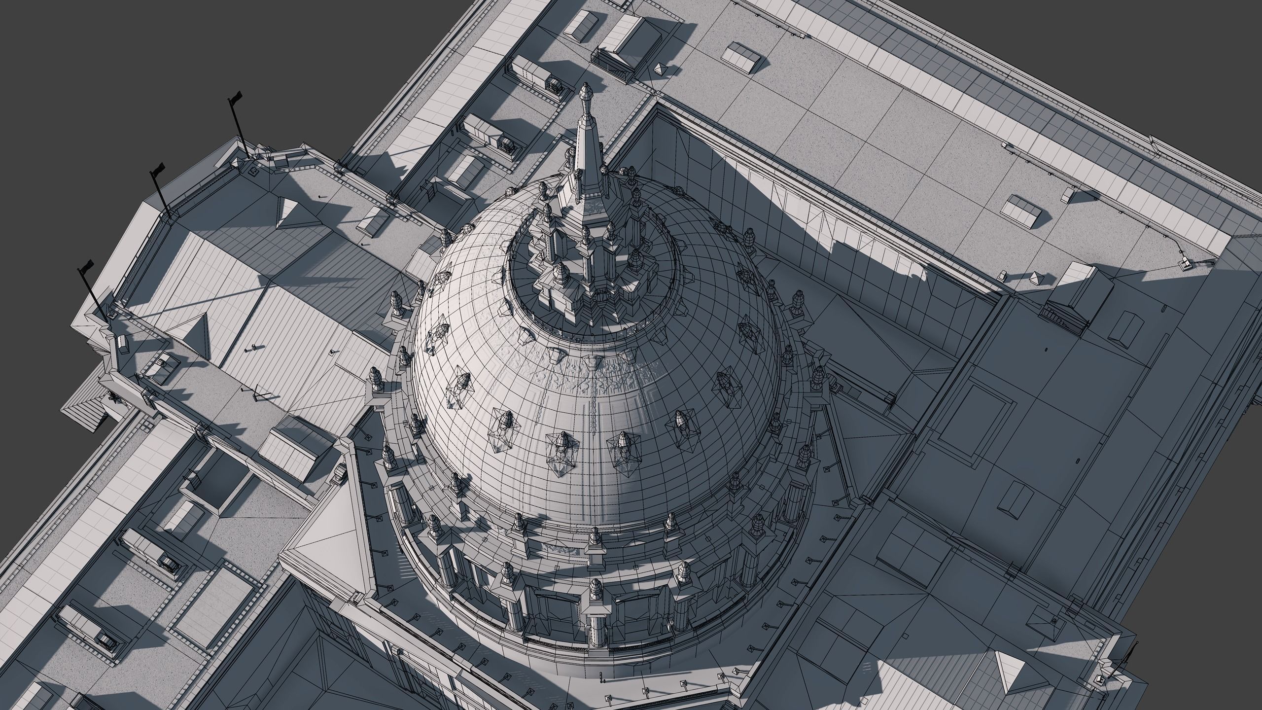 San Francisco City Hall Low-poly 3D model_16