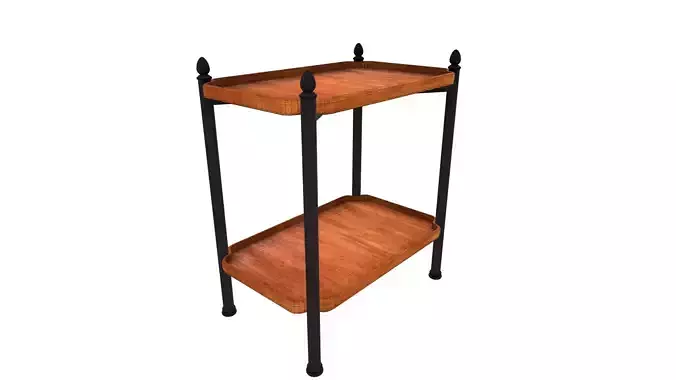 Tray Side Table Low-poly 3D model