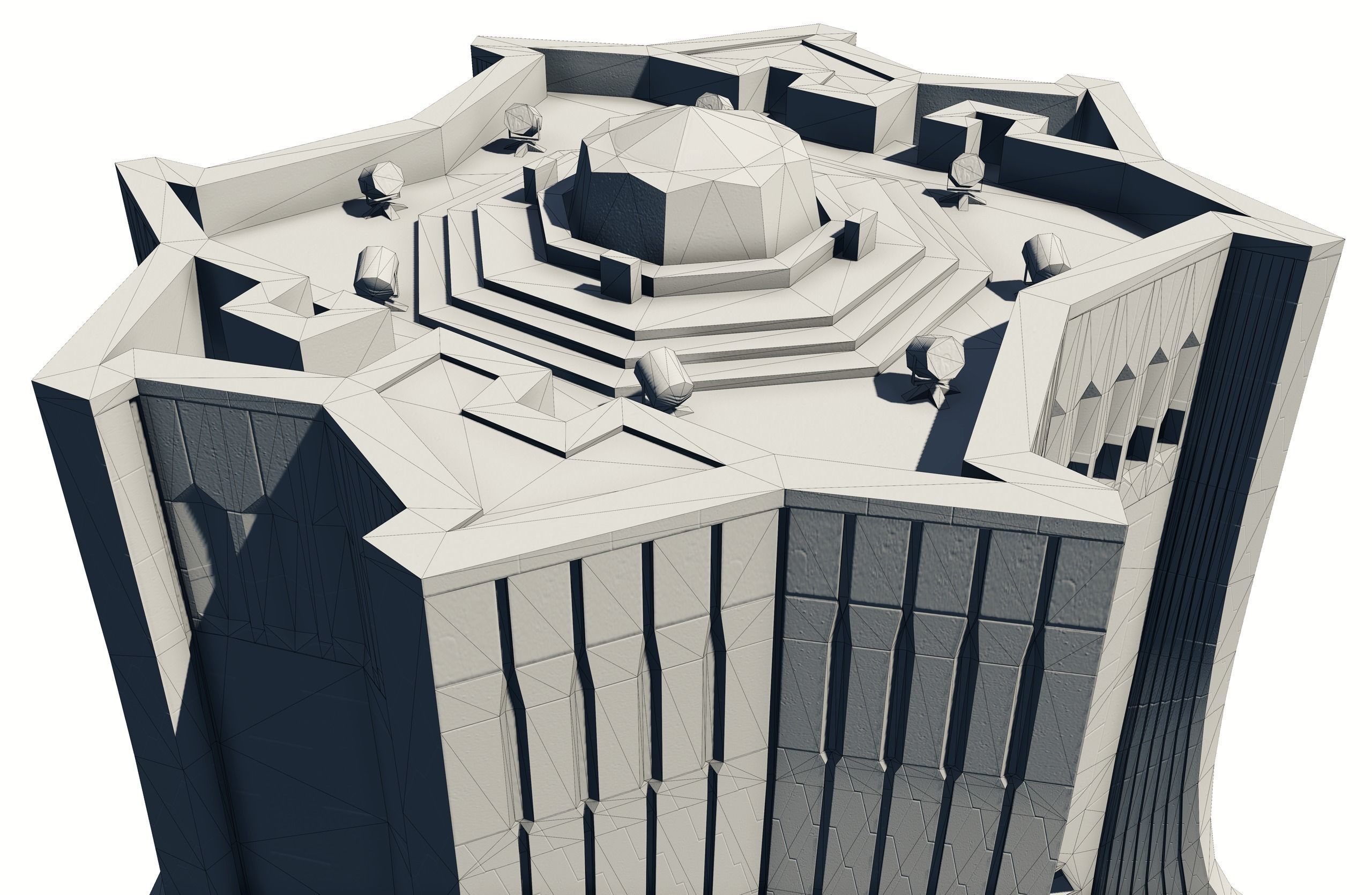 Azadi Tower Low-poly 3D model_6
