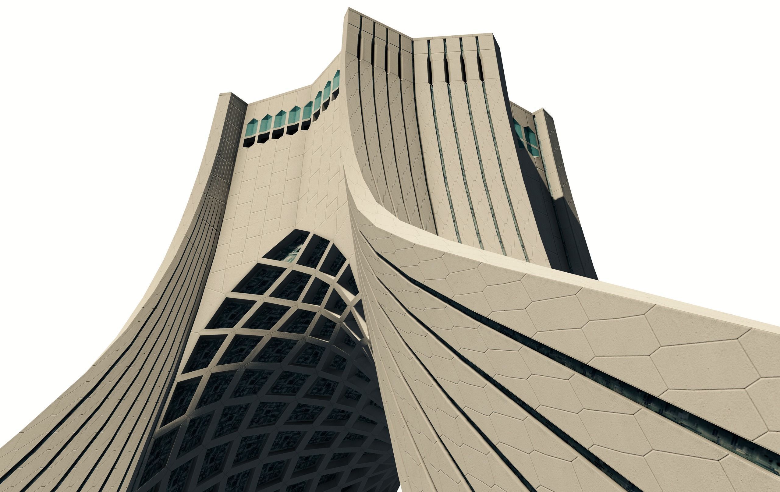 Azadi Tower Low-poly 3D model_2