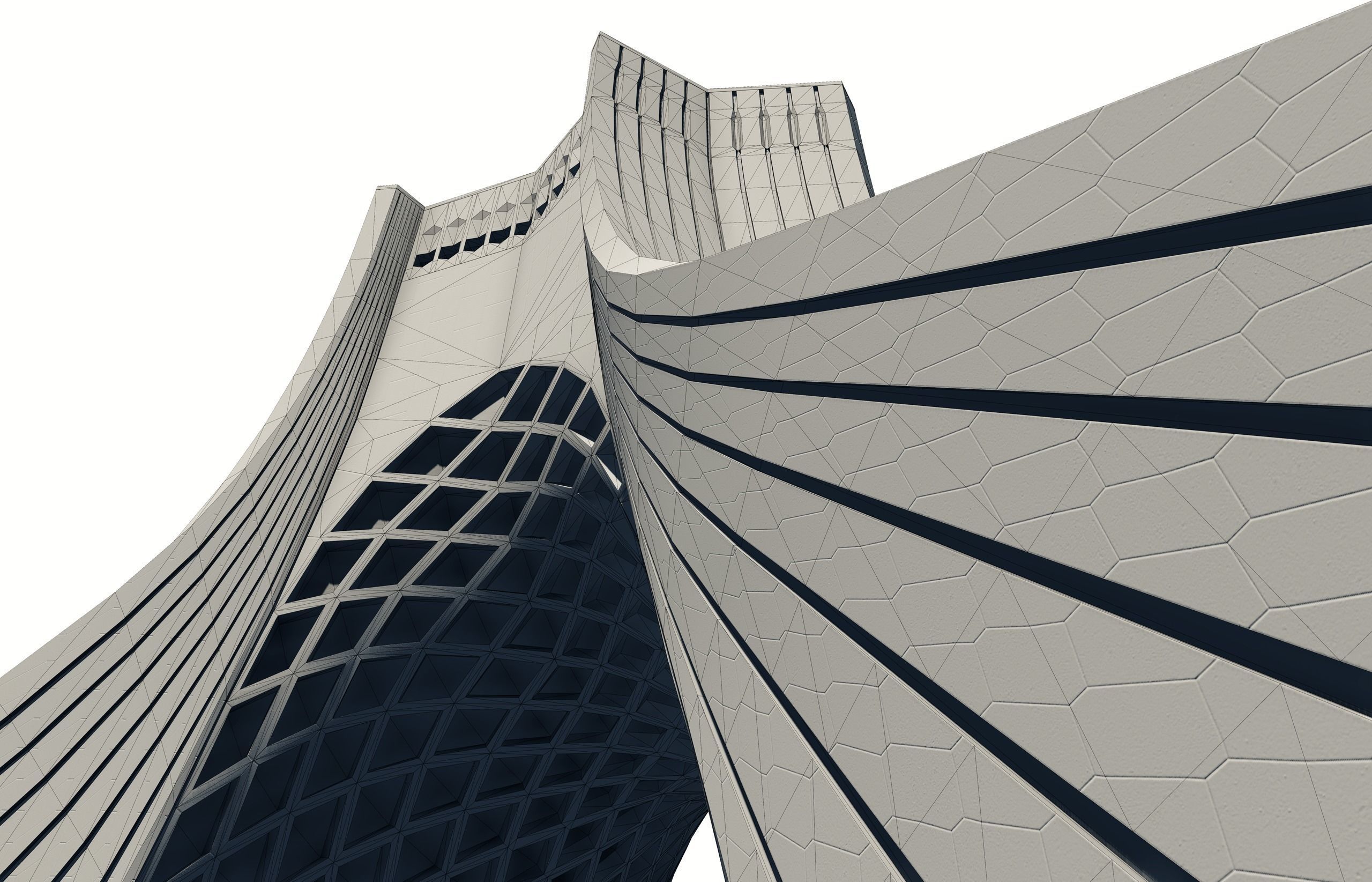 Azadi Tower Low-poly 3D model_5