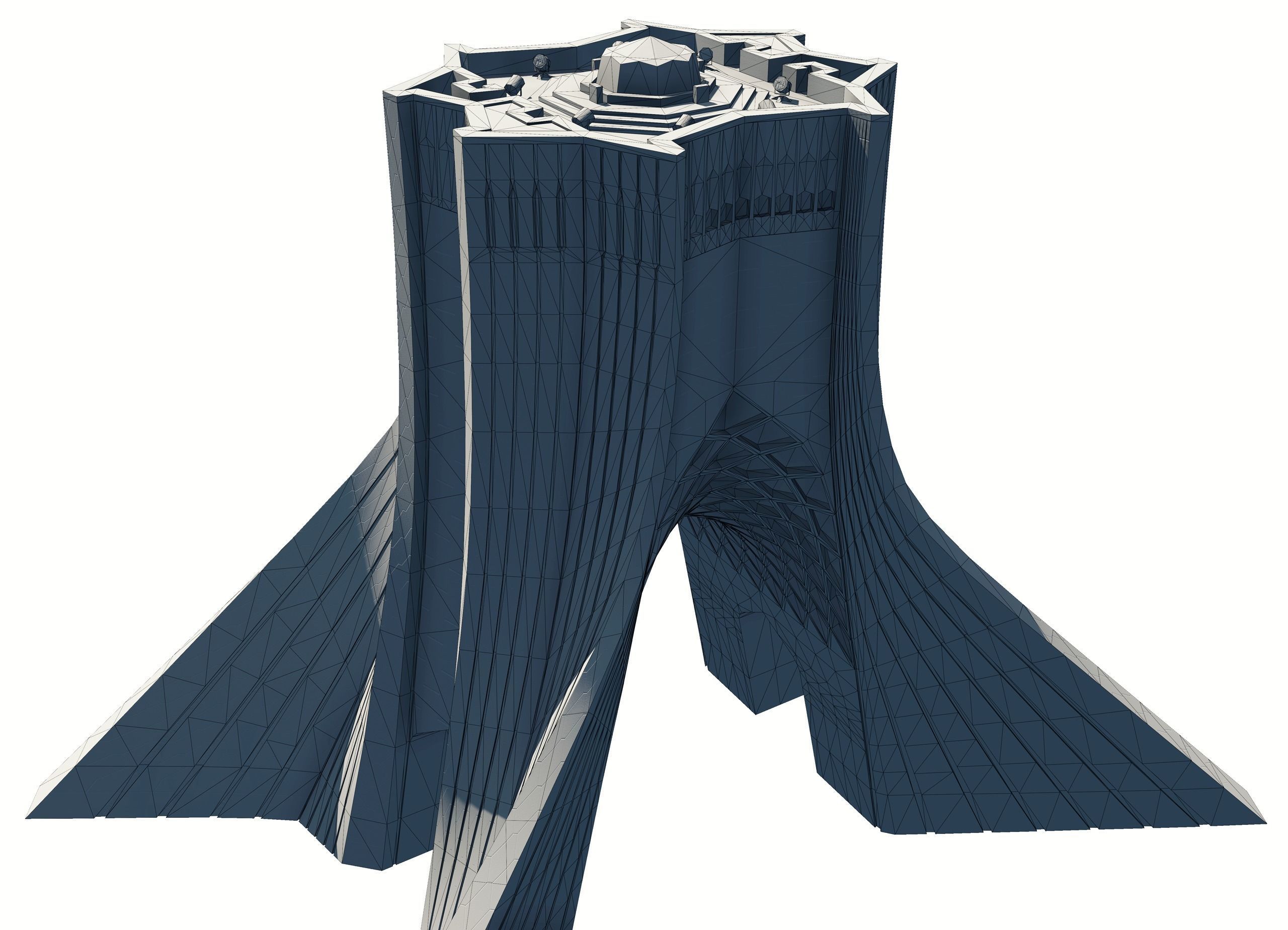 Azadi Tower Low-poly 3D model_7