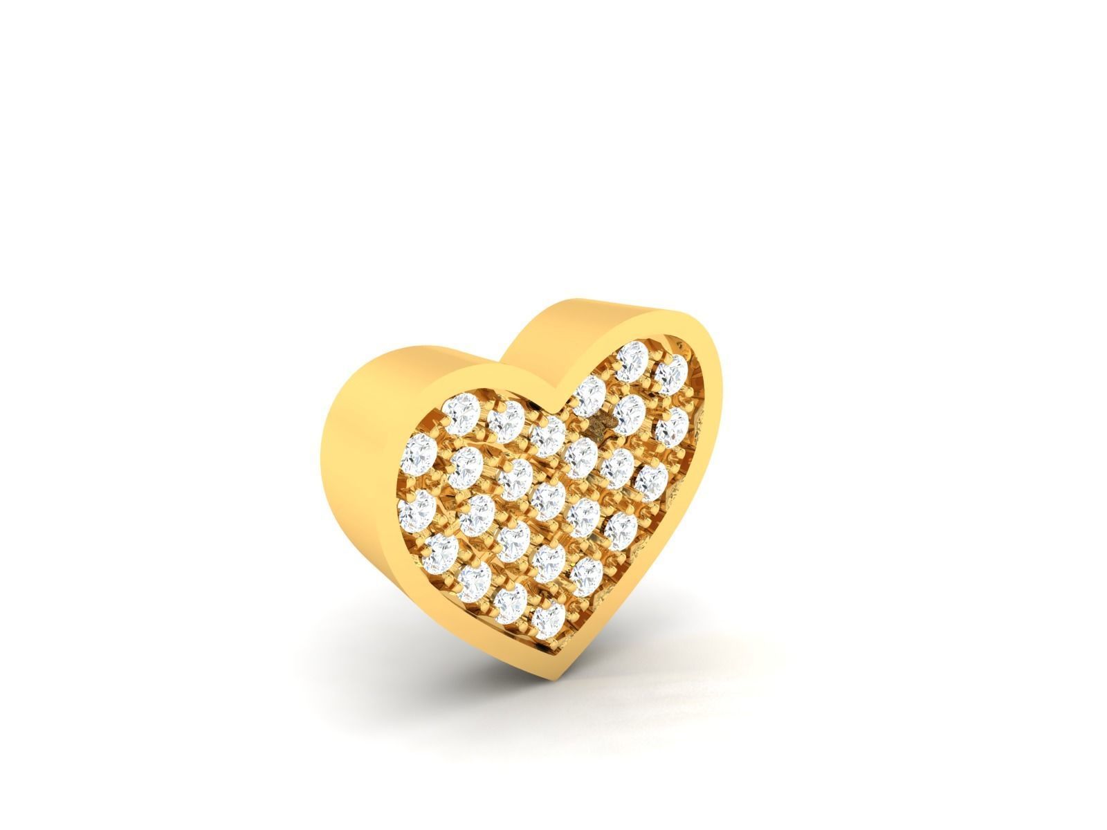 Women Heart Pendant 3DM STL OBJ FBX Render Details 3D print model_3