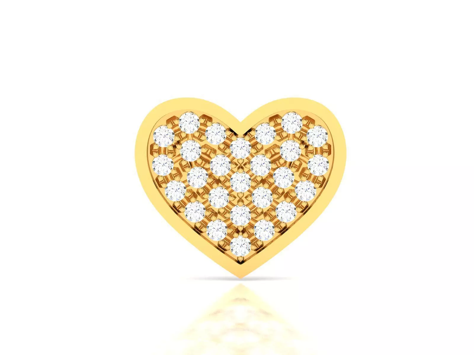 Women Heart Pendant 3DM STL OBJ FBX Render Details 3D print model_0