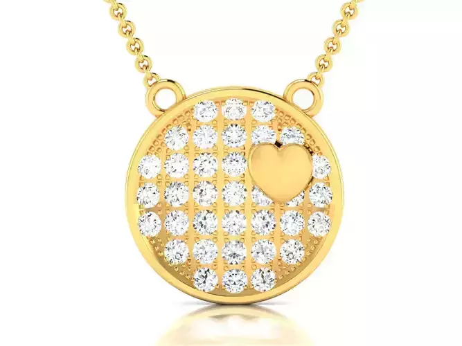 Women Heart Pendant 3DM STL OBJ FBX Render Details