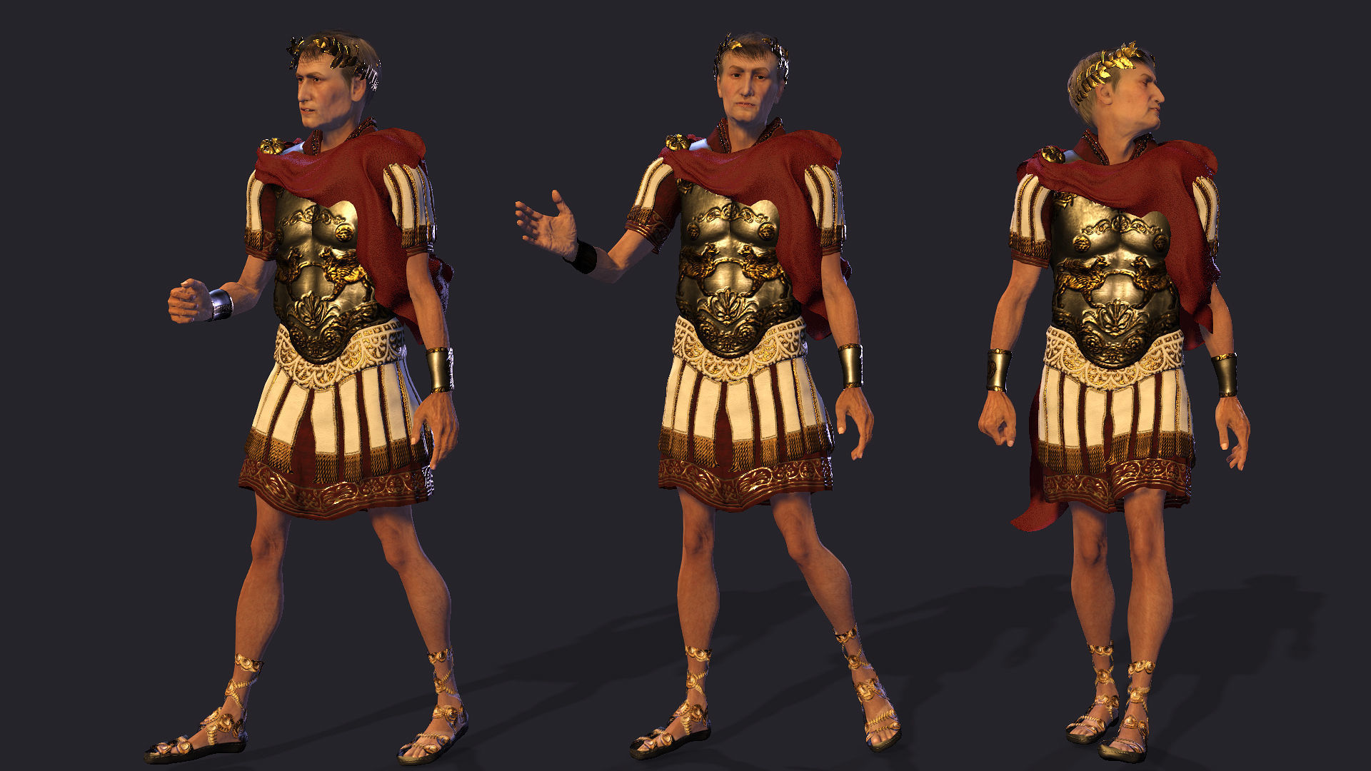The Cesar High quality character full Rigged and Animated 3D model_3