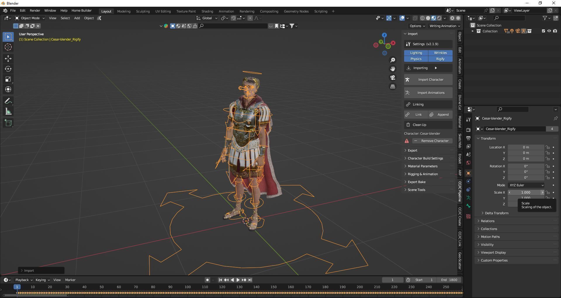 The Cesar High quality character full Rigged and Animated 3D model_4