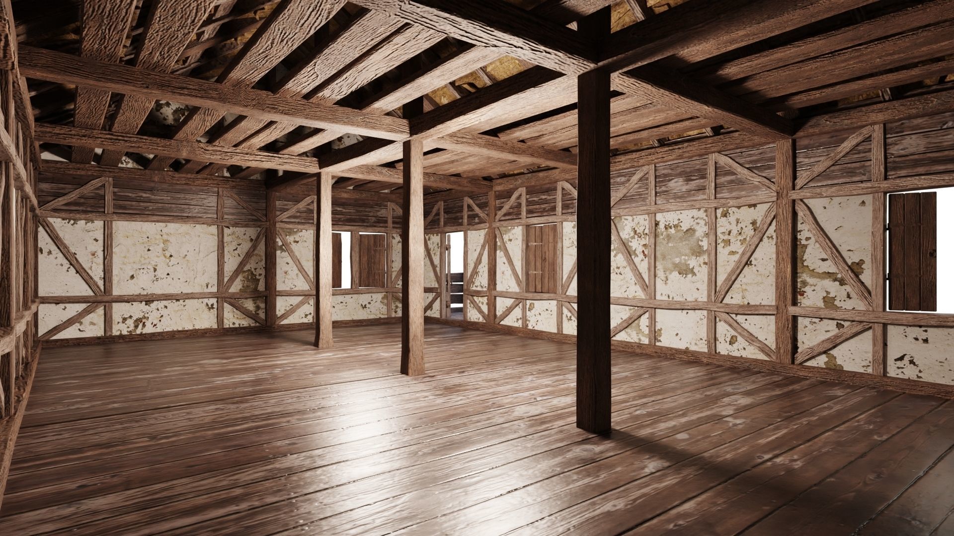 Medieval House 13 PBR 4K GameReady Low-poly 3D model_10