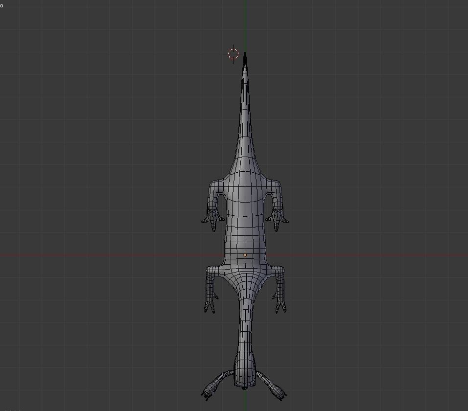 Three Headed Alien BASE MESH Free low-poly 3D model_4