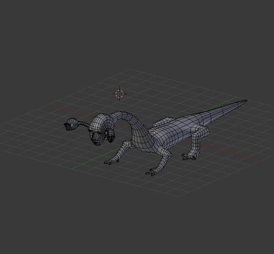 Three Headed Alien BASE MESH Free low-poly 3D model