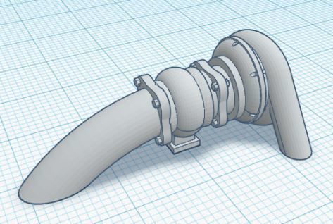  RC Drift Car Turbocharger 1 10 Accesories 3D print model_7