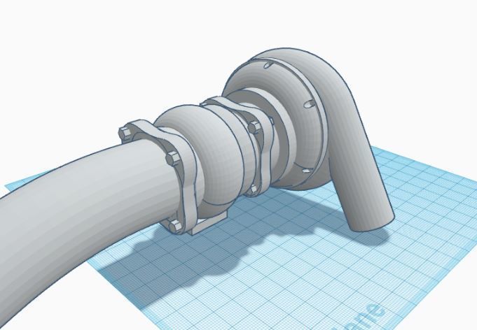  RC Drift Car Turbocharger 1 10 Accesories 3D print model_8