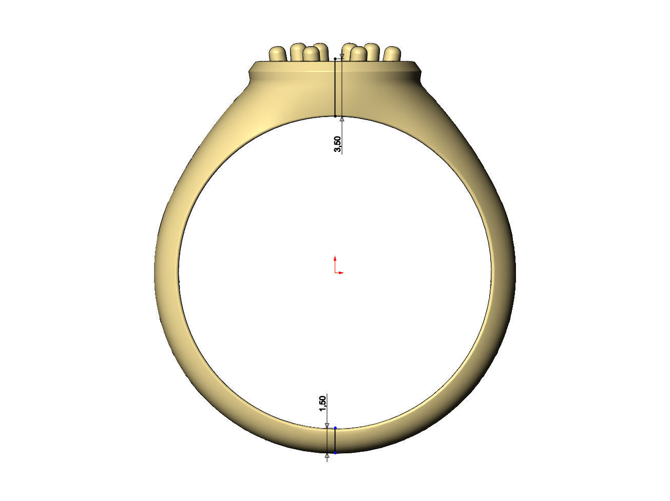 Round cluster diamond ring US sizes 7 8 9 3D print model_7