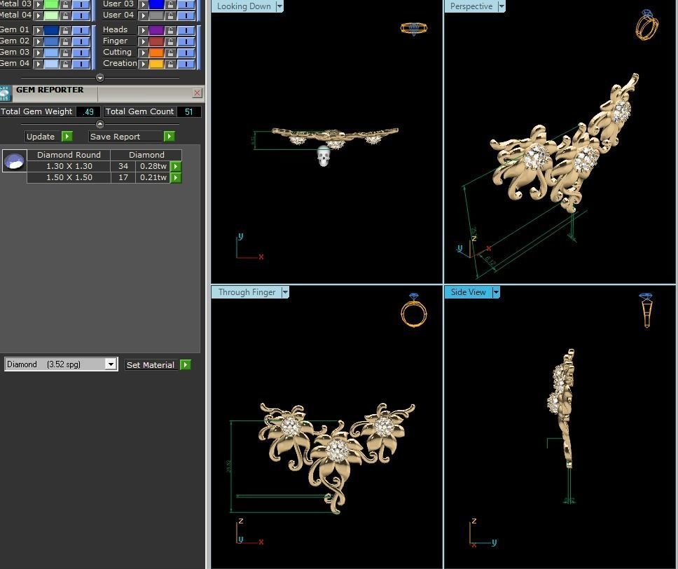 Women Pendant 3DM STL OBJ FBX Render Details 3D print model_6