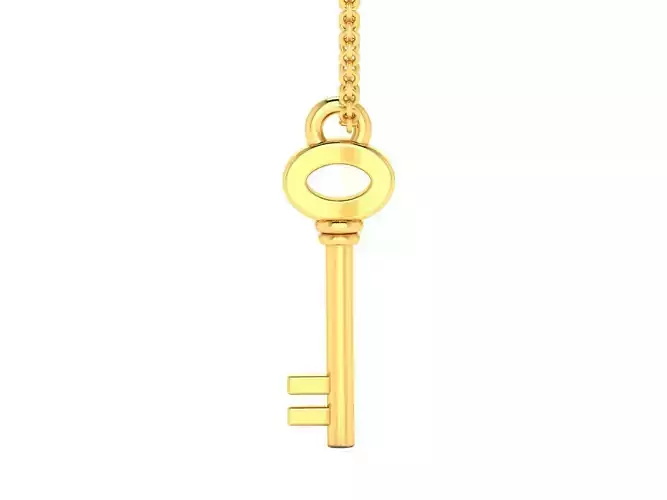 Key Pendant 3DM STL OBJ FBX Render Details