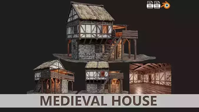 Medieval Old House 15 PBR 4K GameReady