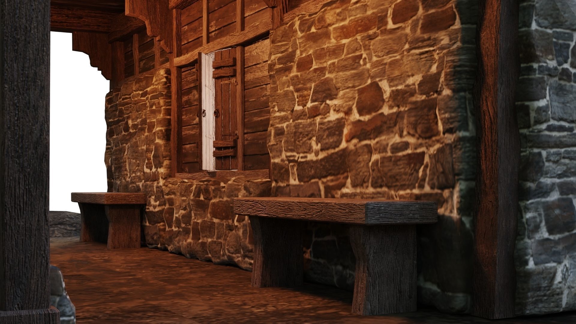 Medieval Old House 15 PBR 4K GameReady Low-poly 3D model_13