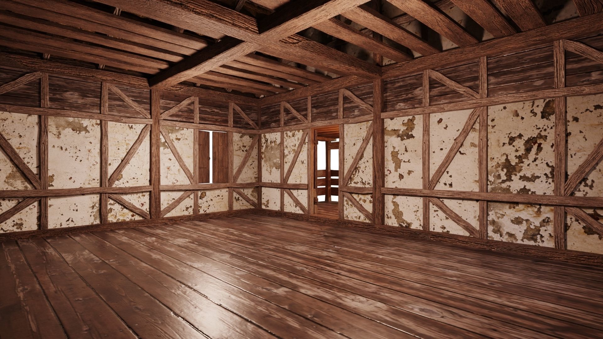 Medieval Old House 15 PBR 4K GameReady Low-poly 3D model_3