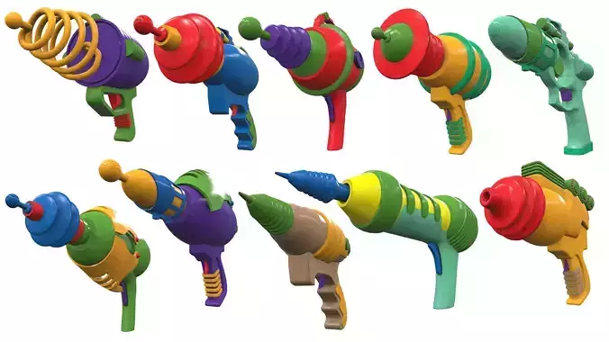 Toy laser ray gun 3D Model Collection