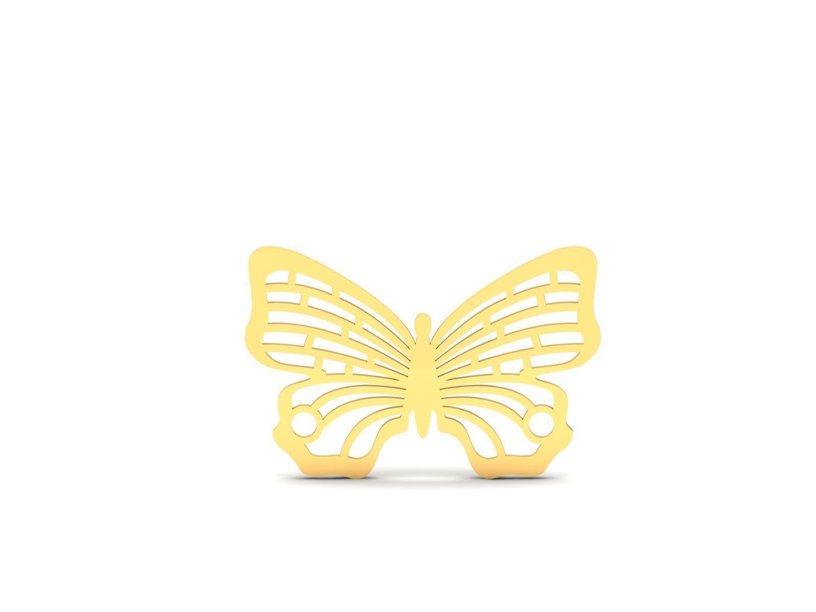 butterfly Pendant 3DM STL OBJ FBX Render Details 3D print model_2