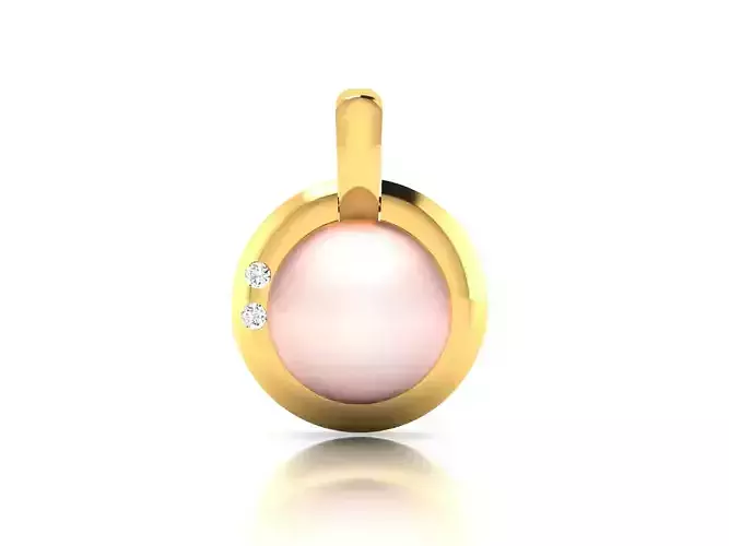 Women Opal Stone Pendant 3DM STL OBJ FBX Render Details