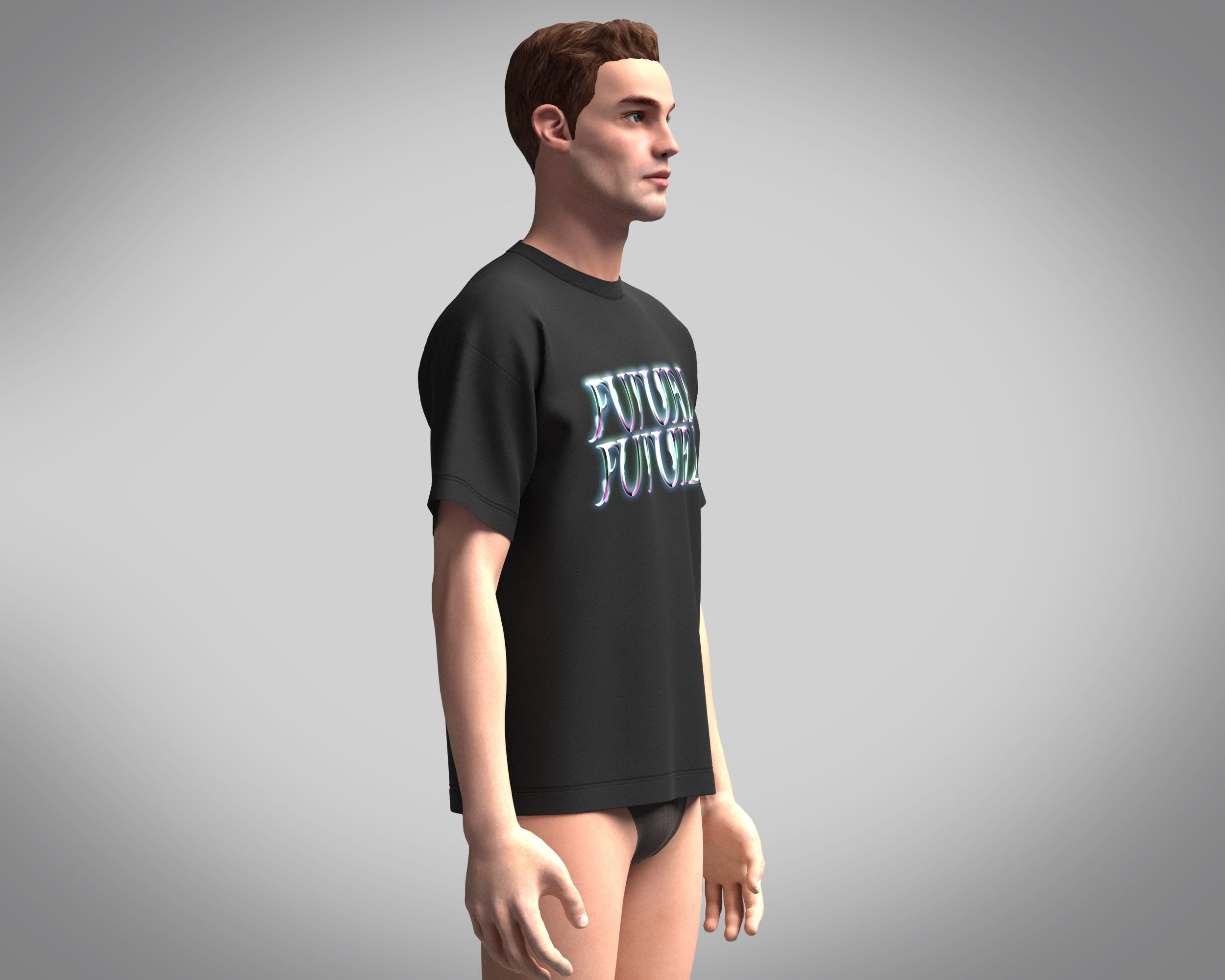 T-Shirt Future 3D model_9