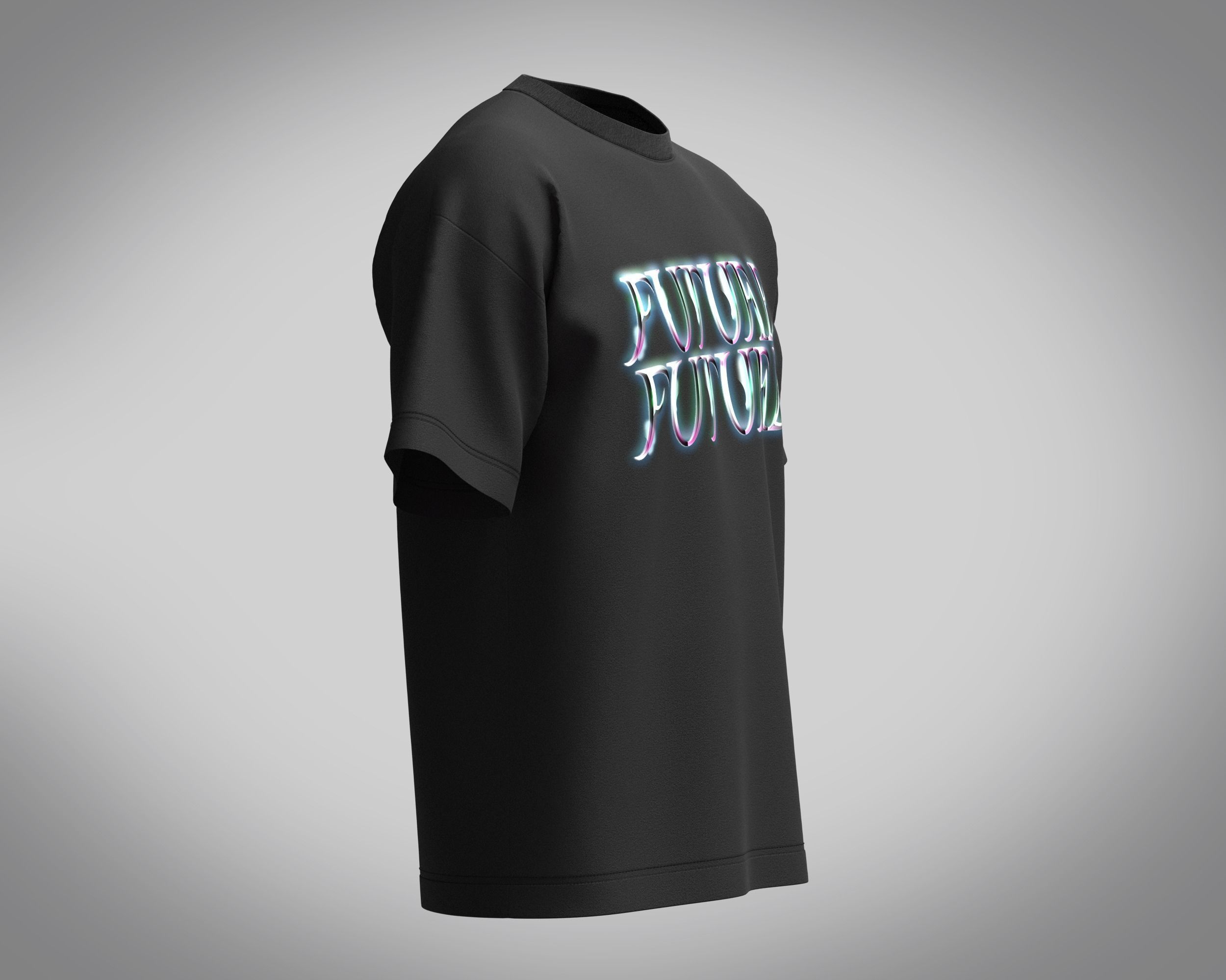 T-Shirt Future 3D model_3
