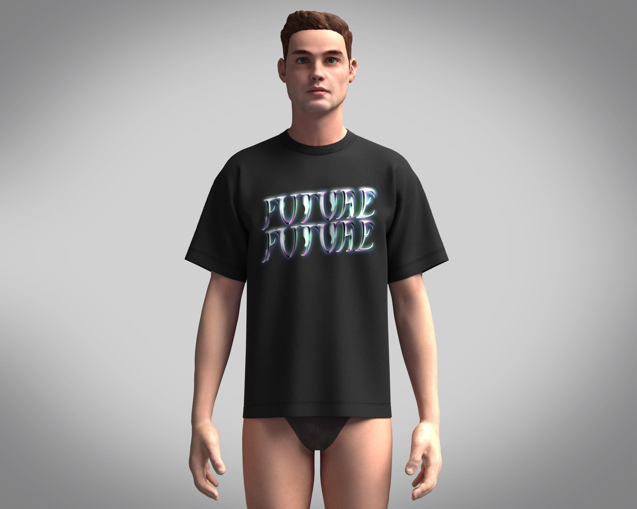 T-Shirt Future 3D model_1